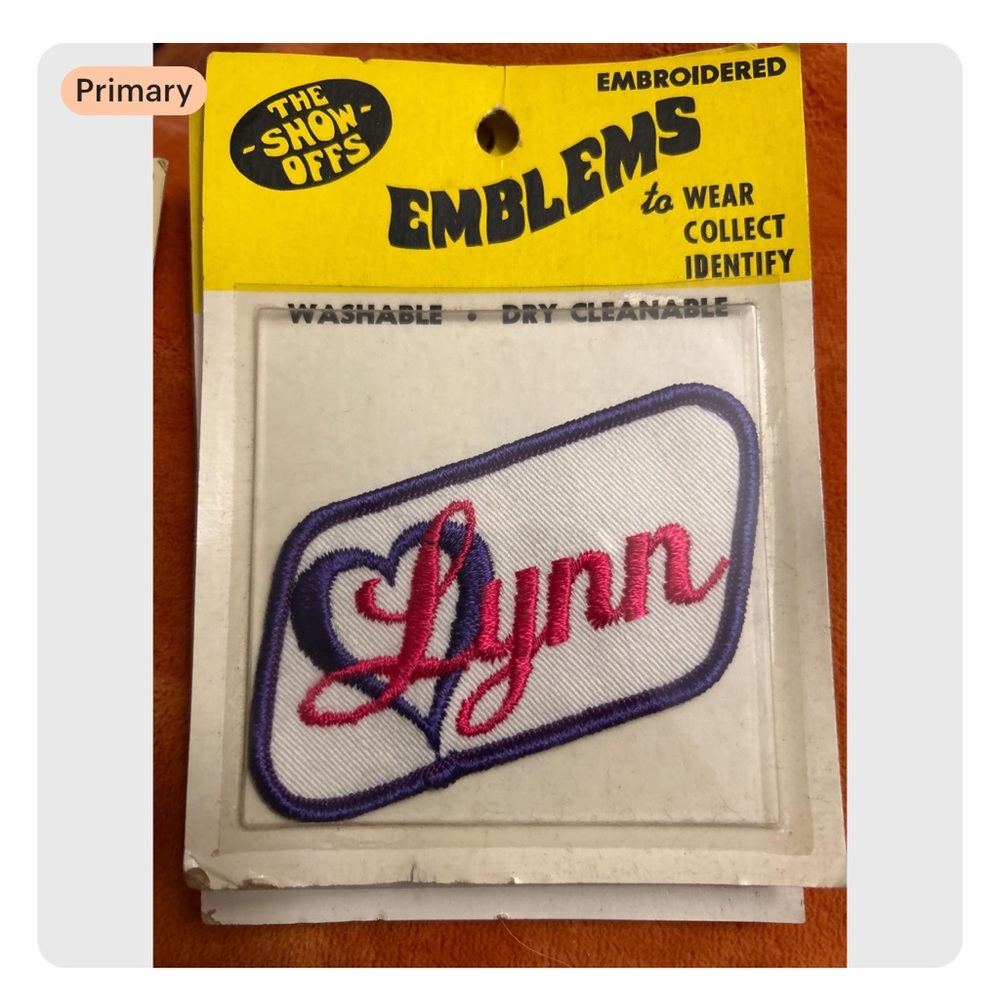 Emblems Patch 'The Show Offs' vintage 70s name Lynn